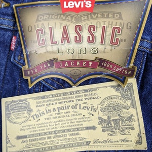 Vintage 90s DSWT Certificate Made in USA Levi's ORIGINAL Blanket Lined Trucker Jacket 71506-0316 44 Long image 3