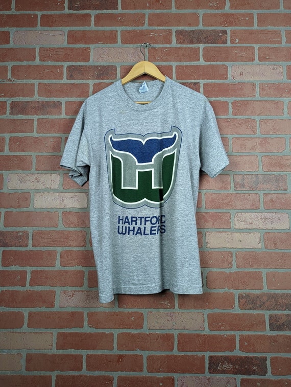 Vintage 1980's Hartford Whalers Single Stitch Hockey 