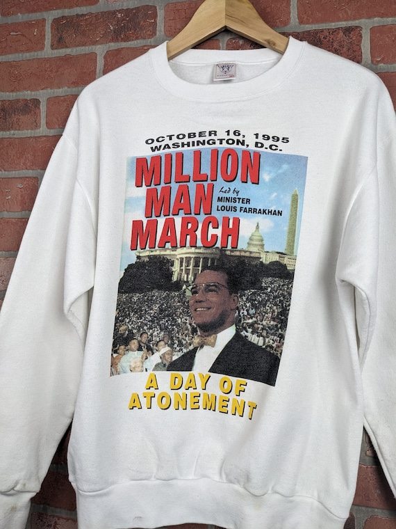Vintage 90s Million Man March ORIGINAL Crewneck S… - image 2