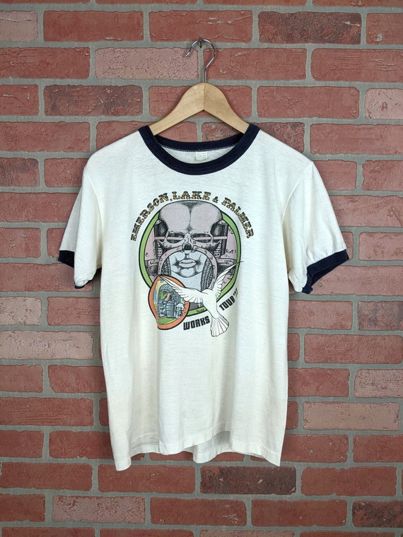 Vintage 1977 Emerson Lake and Palmer Works ORIGINAL Concert Tee 