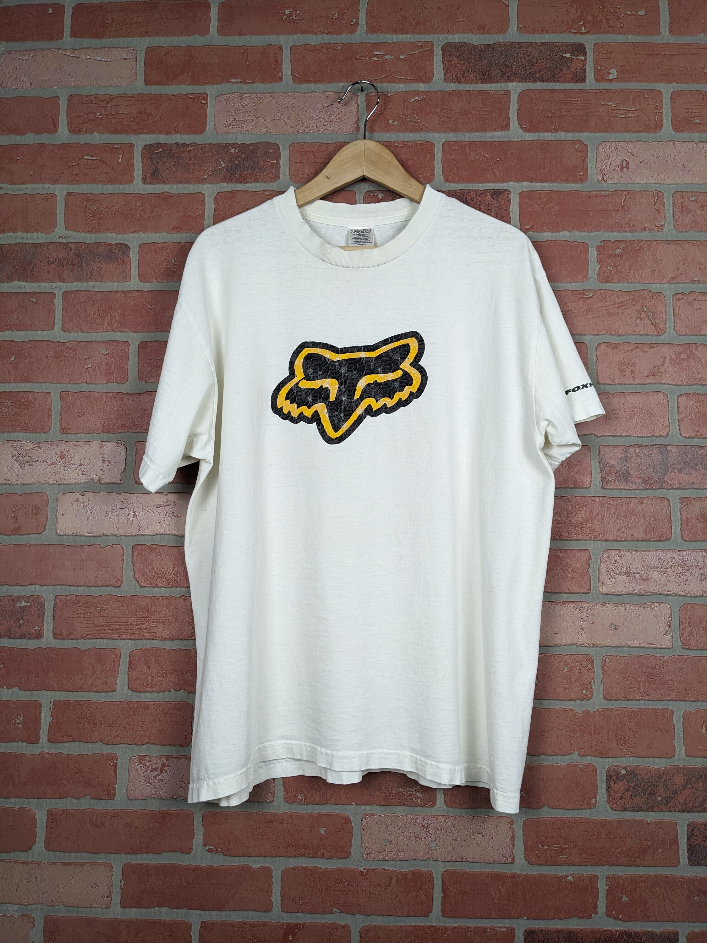 Vintage 00s Y2k Fox Racing Logo ORIGINAL Logo Promo Tee Extra 