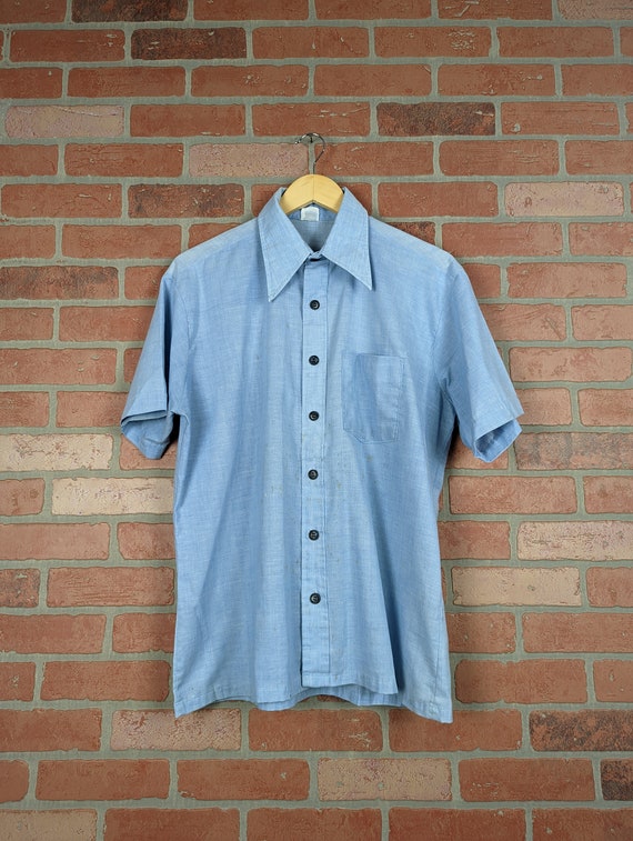 Vintage 70s 80s Faded ORIGINAL Button Down Work Sh