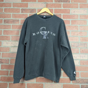 Vintage 90s Distressed Starter MLB Colorado Rockies Baseball ORIGINAL Crewneck Sweatshirt - Large
