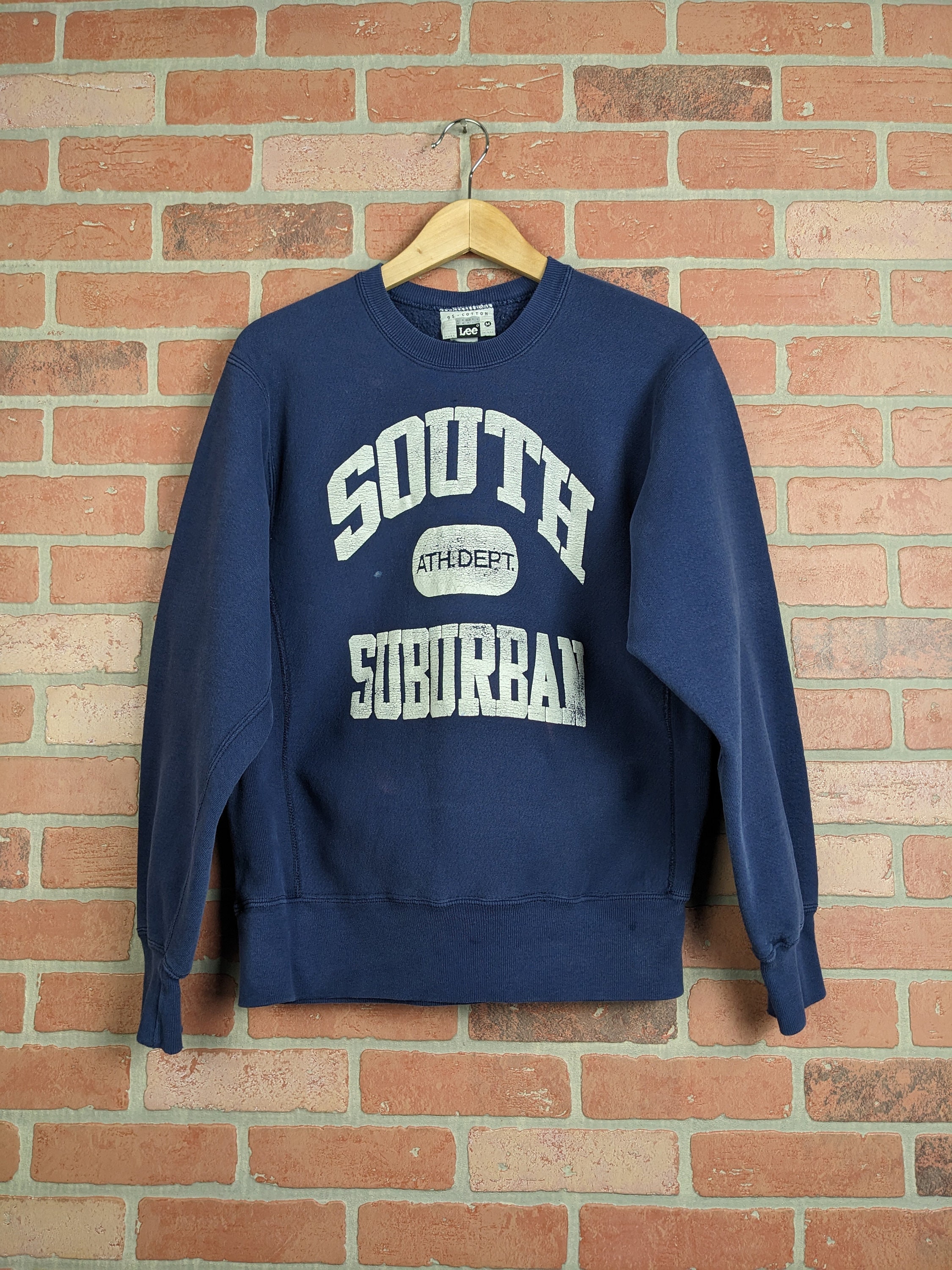 Vintage 90s Lee Sport South Suburban Ath. Department ORIGINAL Gusseted Sweatshirt - Medium
