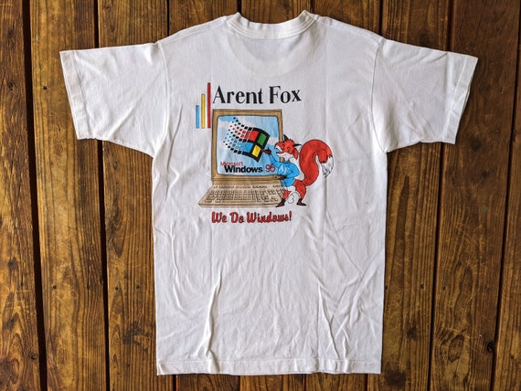 Vintage 90s Double Sided Arent Fox Windows 95 "We