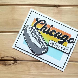 Cartão de felicitações de cachorro-quente de Chicago
