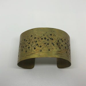 Wide Cuff Brass Bracelet Handmade