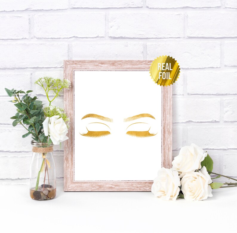 Maquillaje Artista Pestanas Impresion Salon Pared Decoracion Etsy