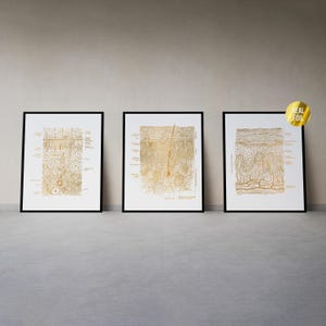 Esthéticienne, anatomie de la peau, impression sur feuille d&#39;art, lot de 3 - cadeau dermatologue - art médical soins de la peau - cadeau étudiant en médecine - poster anatomie