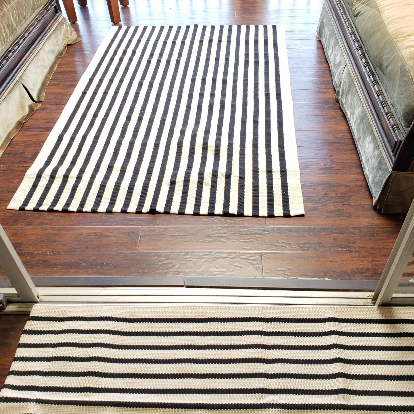 Hand Woven Cotton Area Rugs Kilim Bohemian Rug Back off Etsy