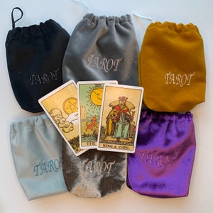 Tarot Cards Bags, Sack Bag, Tarot Bags, Spiritual Gifts, Purple Wicca Bag, Protective Pouch, Many Colours to Choose From