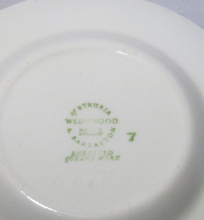 Wedgwood Markings Embossed Queen Ware