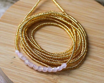 Waist Beads with Clasp or Tie On | Spoil Me | Weight Loss Tracker | Handmade Boho Body Jewelry | Waist Chain | Plus Size | Gift Ideas