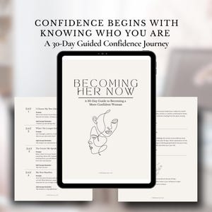Becoming Her Now | Confidence Journal | Self-Concept Journal | Prompts for Women | Identity Personal Standards | Manifestation | Digital PDF