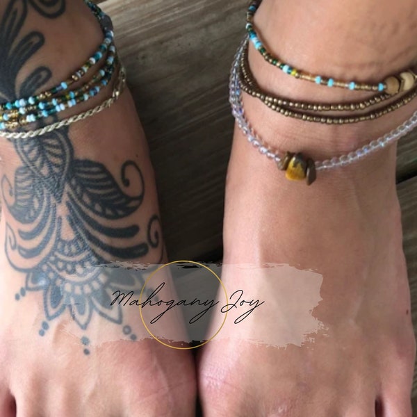 Anklet | Caribbean Gyal Anklet | Ankle Bracelet | Ankle Bracelet With Clasp | Ankle Beads | Beaded Anklet Boho
