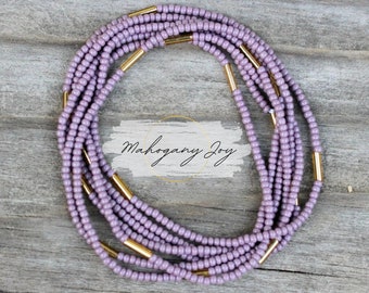 Lavender Bloom Waist Bead | BUY 3+ GET 1 FREE | Waist Beads for Weight Loss | Waist Beads Plus Size | Waist Beads With Clasp | Waist Charm