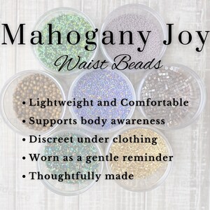 Green Waist Beads with Screw Clasp or Tie On | Abundance Body Jewelry | Women's Handmade Boho Belly Jewelry | Weight Loss Tracker | Gifts image 9