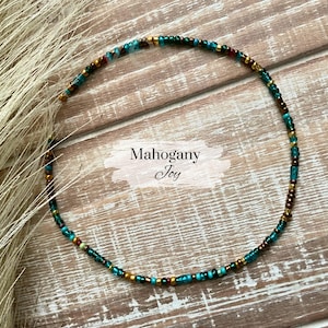 Beaded Anklet | Caribbean Mix Seed Bead Ankle Bracelet
