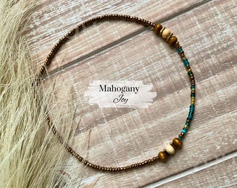 Beaded Anklet with Clasp or Tie On Caribbean Gyal Ankle Bracelet Beads Body Positivity Self Love Beaded Anklet Boho Gift Idea for Women
