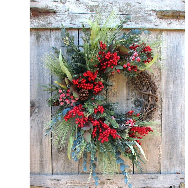 Winter Wreaths for Front Door Not Christmas - Etsy