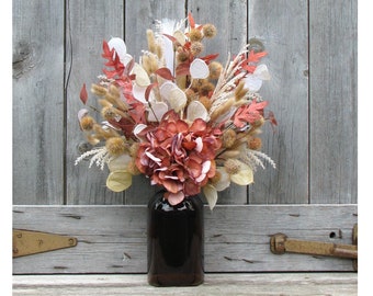 Boho Fall Centerpiece, Japandi Table Decor, Thanksgiving Centerpiece, Fall Floral Arrangement, Autumn Table Decor, Thanksgiving Decor