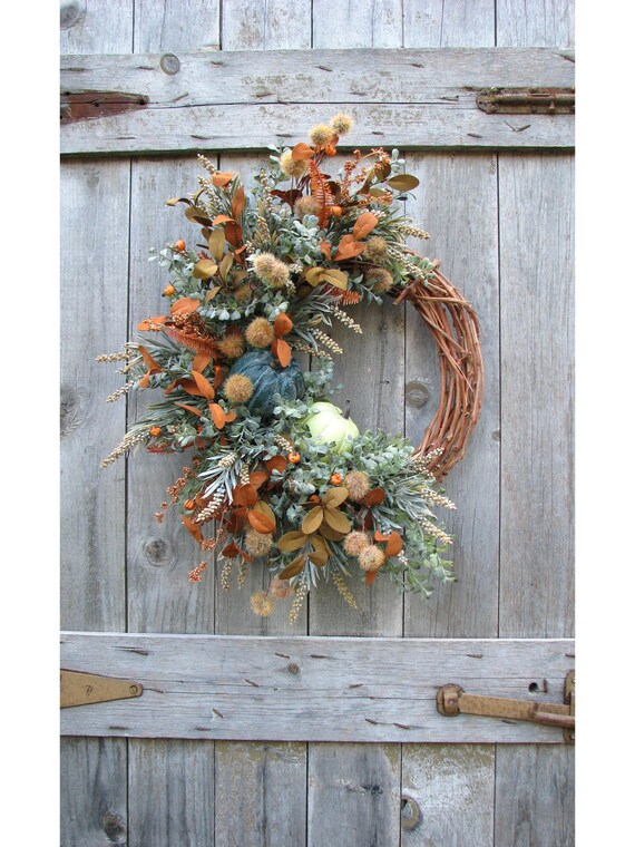Fall Wreath, Fall Decor, Thanksgiving Decor, Door Hanger, Pumpkin Decor, Autumn Wreath