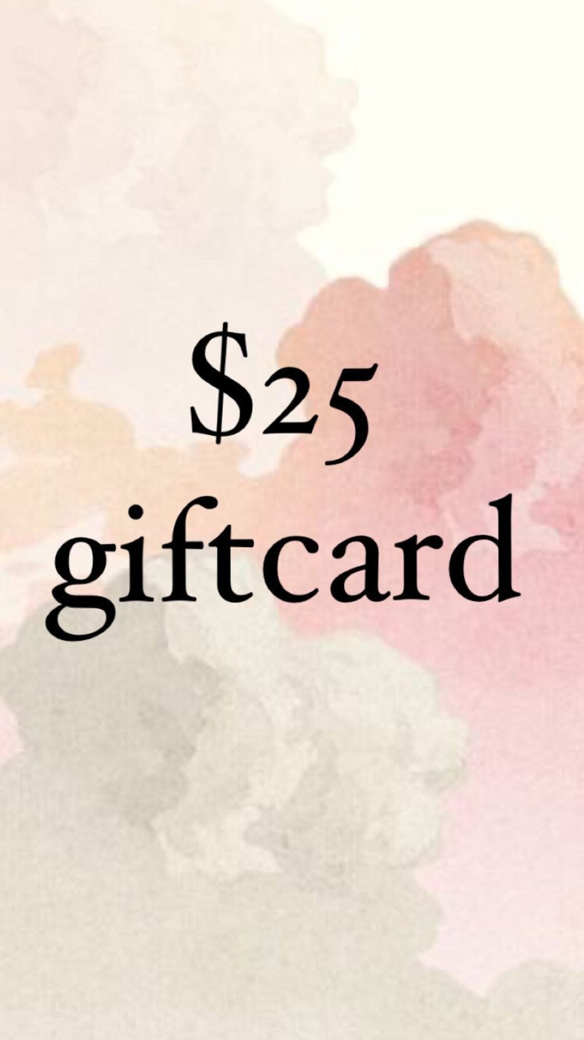 25 Dollar Tangible Gift Card Please Read the Description Before