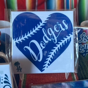 Dodgers Coasters, cork back, tile, dodger tile.