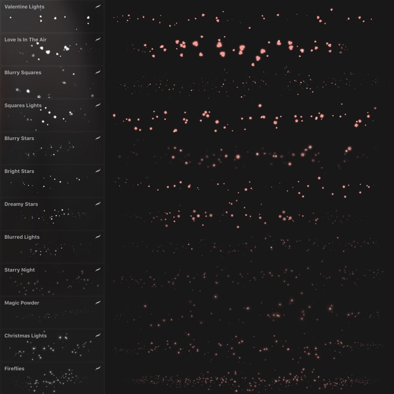 Sparkle Brush Set for Procreate Etsy