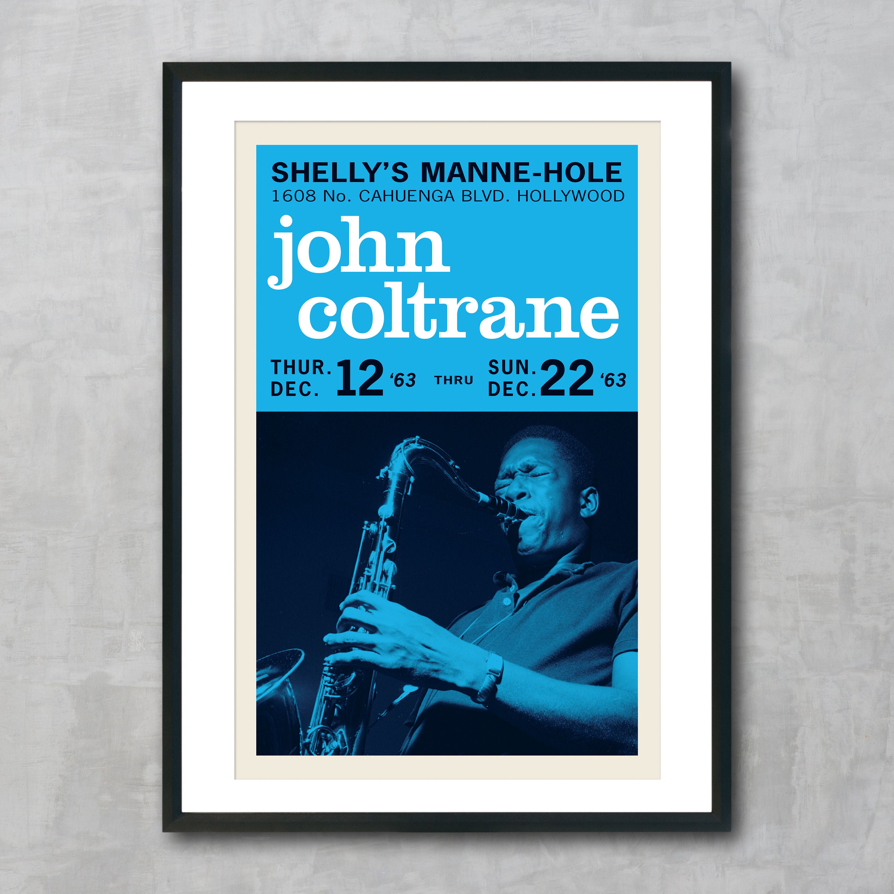 Digital Printjohn Coltrane 1963 Jazz Gig Poster 11 X Etsy Uk