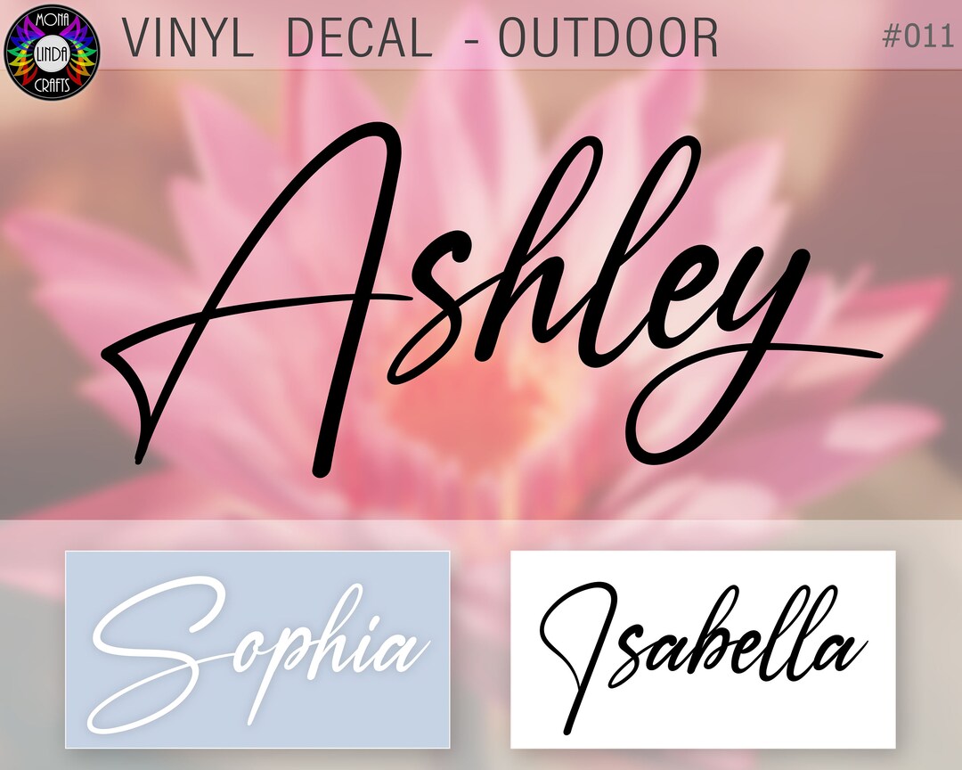 Custom Name Decal Name Sticker Tumbler Decal Vinyl Decal for Car ...