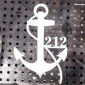 Home Metal Anchor Address Sign for Front Yard | Custom Painted