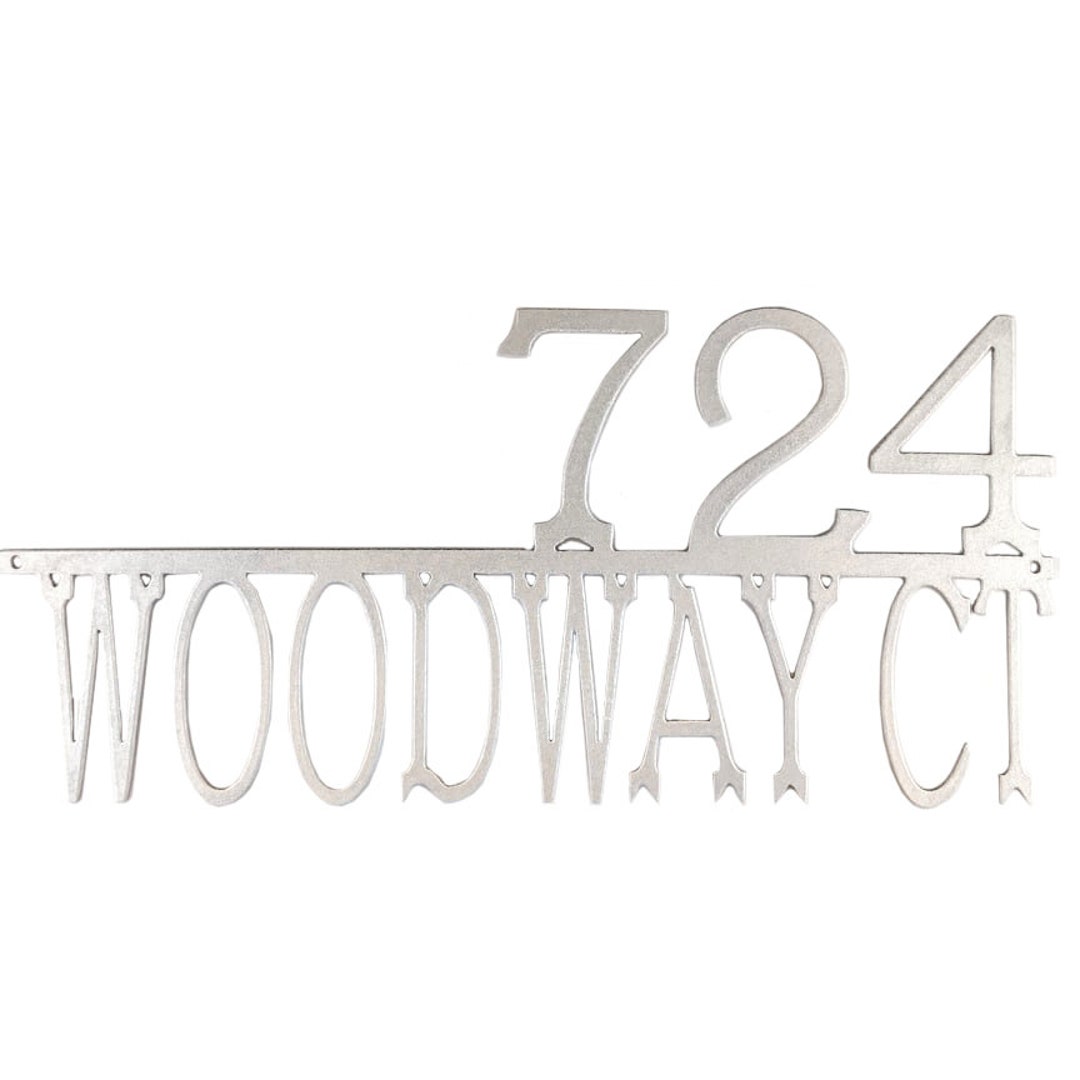 Custom Painted Metal Address Plaque With Street Name Etsy