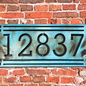 Vintage Rustic Address Sign / Number Plaque / Home Address Sign
