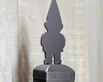 Garden Gnome Fence Post Topper