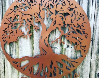 Tree of Life Metal Sign painted for you