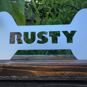 Metal Bone Sign With Custom Name