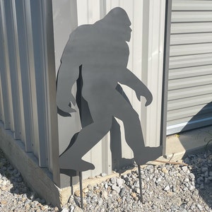 Metal Big Foot WITH Yard Stakes Sasquatch Yeti Custom Size and Color