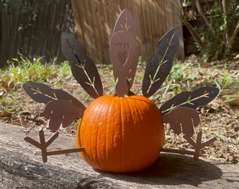 Metal Turkey Feathers and Body Pieces Thanksgiving Fall Decoration