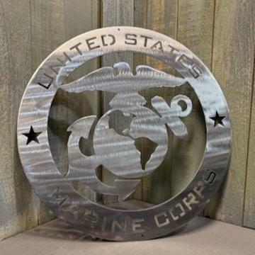 United States Marine metal sign cutout 24 x 24 Metal Cutout