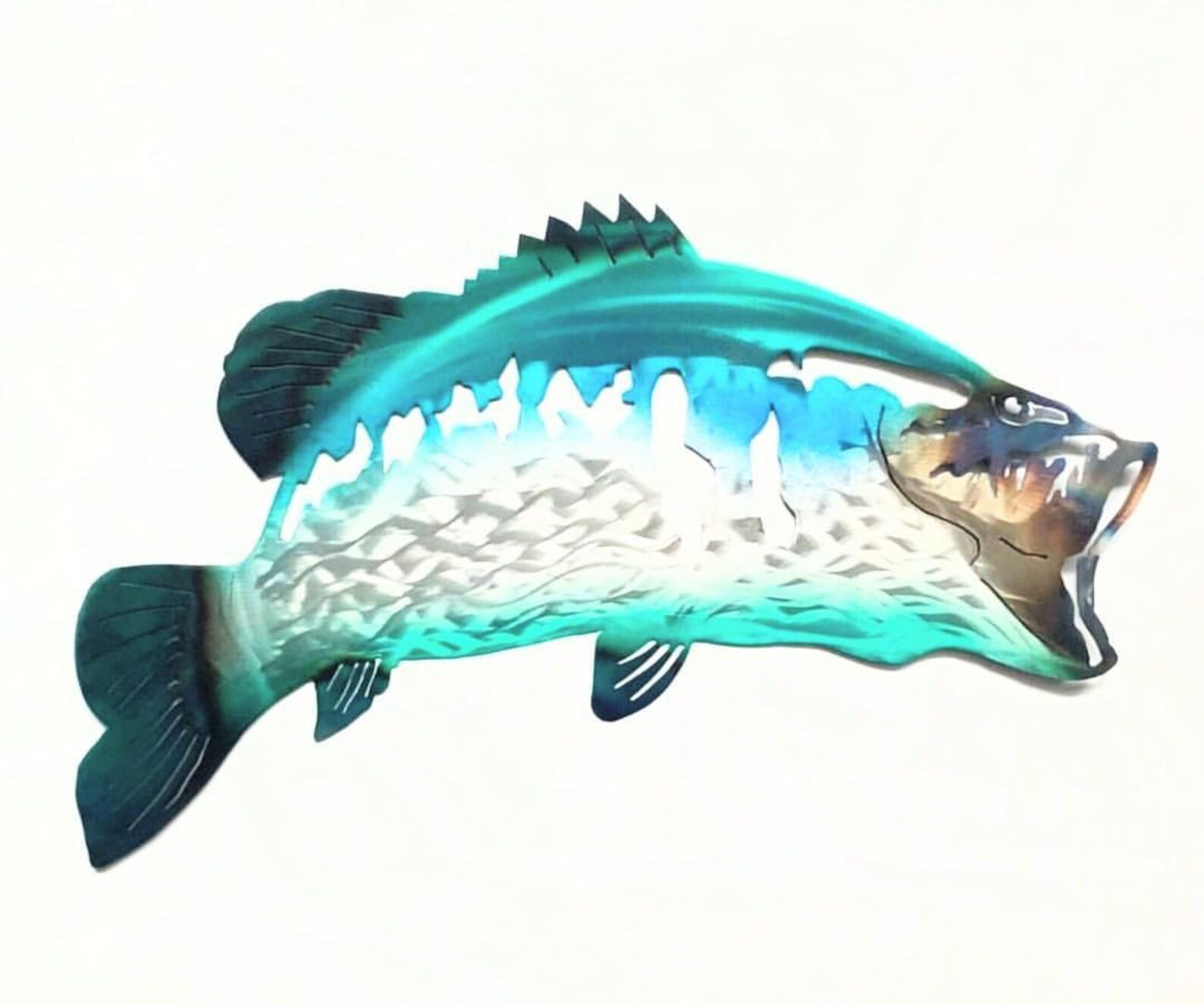 Metal Bass Fish Plasma Cut Sign Art Wall Hang Etsy