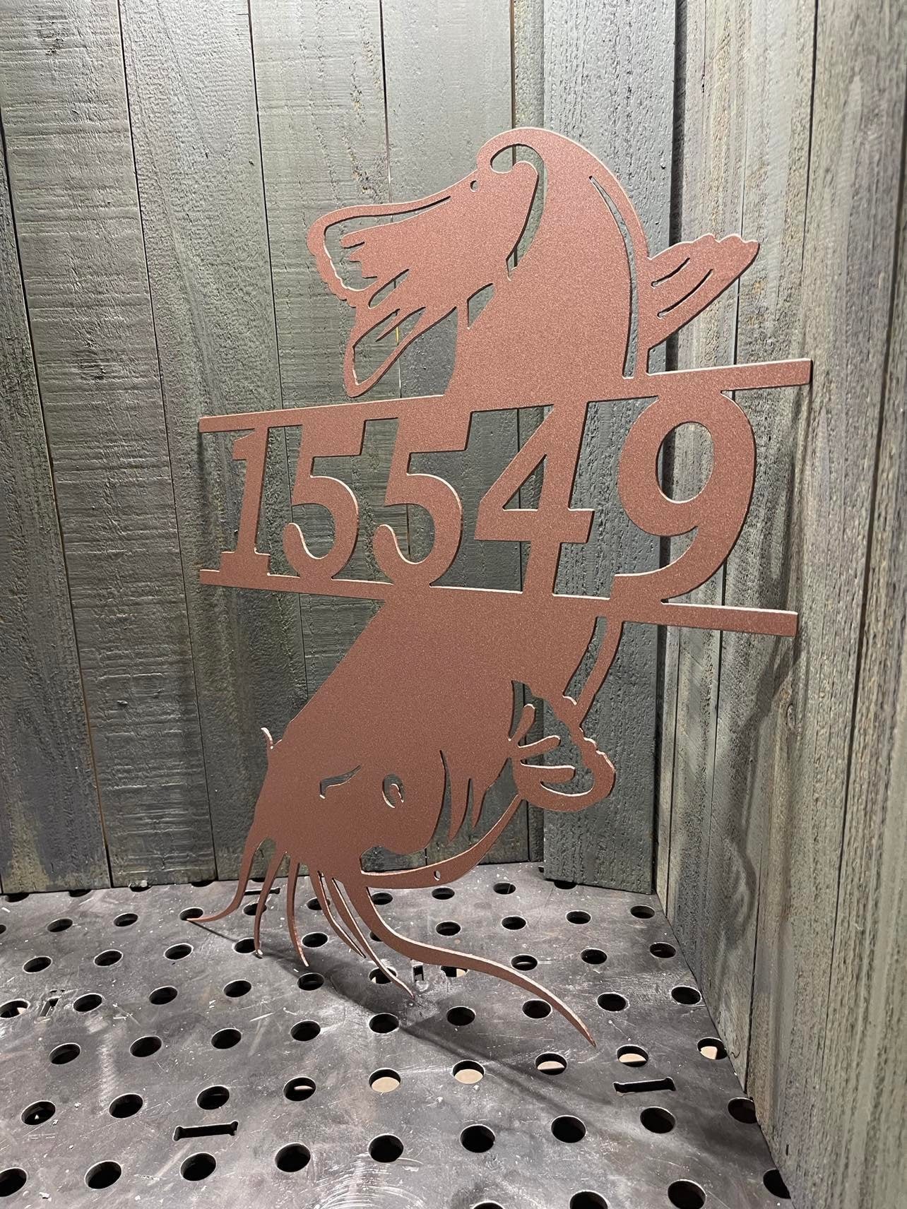 Bass Fishing Mailbox Mailbox Address Plaque Mailbox
