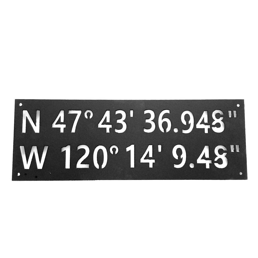 Metal GPS Location Latitude and Longitude or Nautical Degrees Etsy