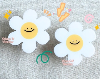 Smiley Daisy Phone Holder, Phone Accessory, Phone Stand, Griptok