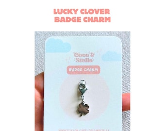 Lucky Clover Badge Charm