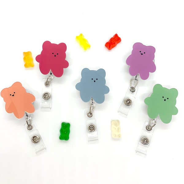 Gummy Bear Badge Reel, Nurse Badge Reel, Badge Reel, Nurse Badge Holder, Nursing Badge Reel, Retractable Badge, Badge Holder, ID Badge