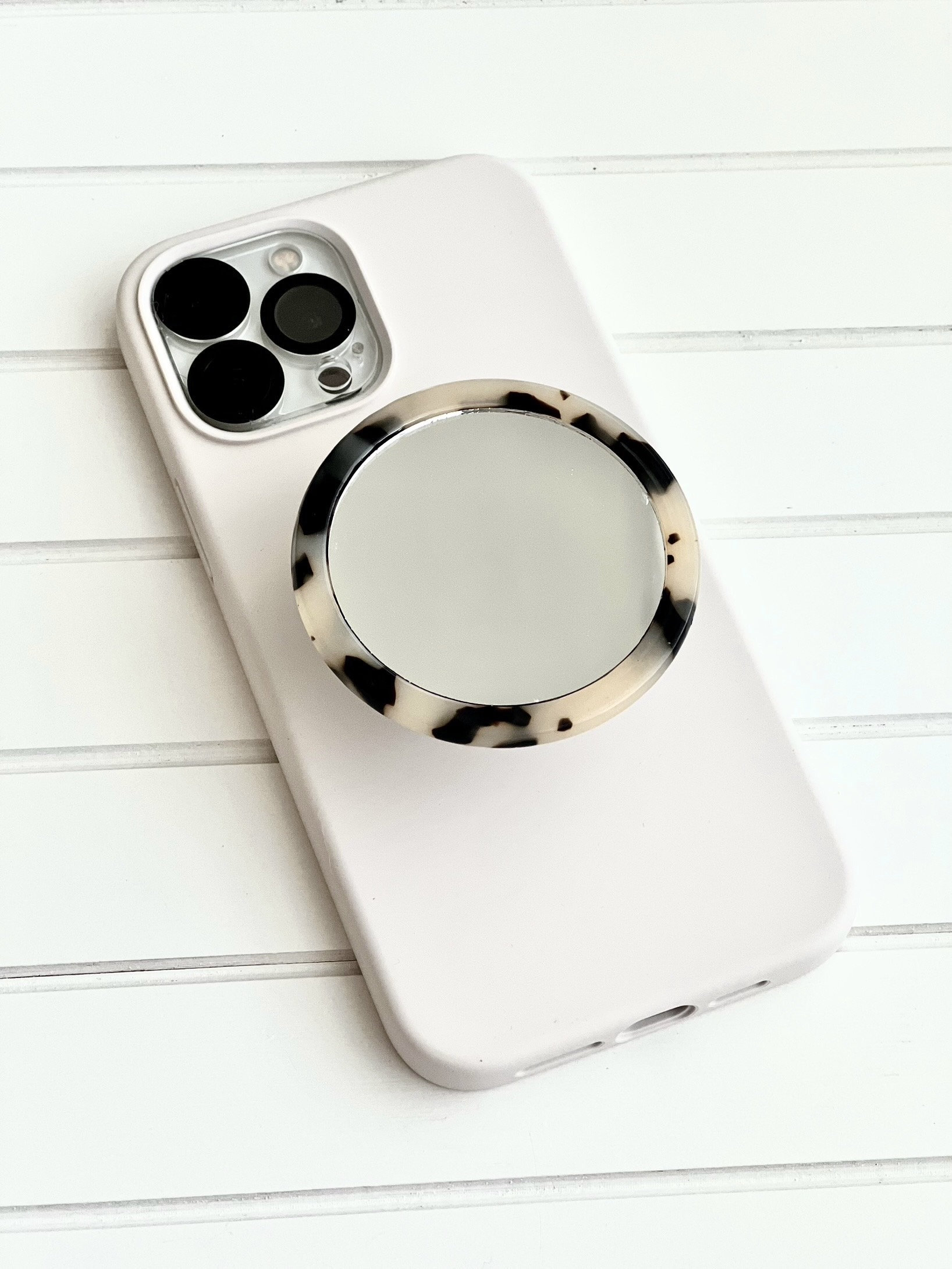 Tortoise Print Mirror Phone Holder, Phone Accessory, Griptok