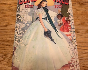 Original 1940 Gone with the Wind Paint Book Merrill Publishing Chicago Old South