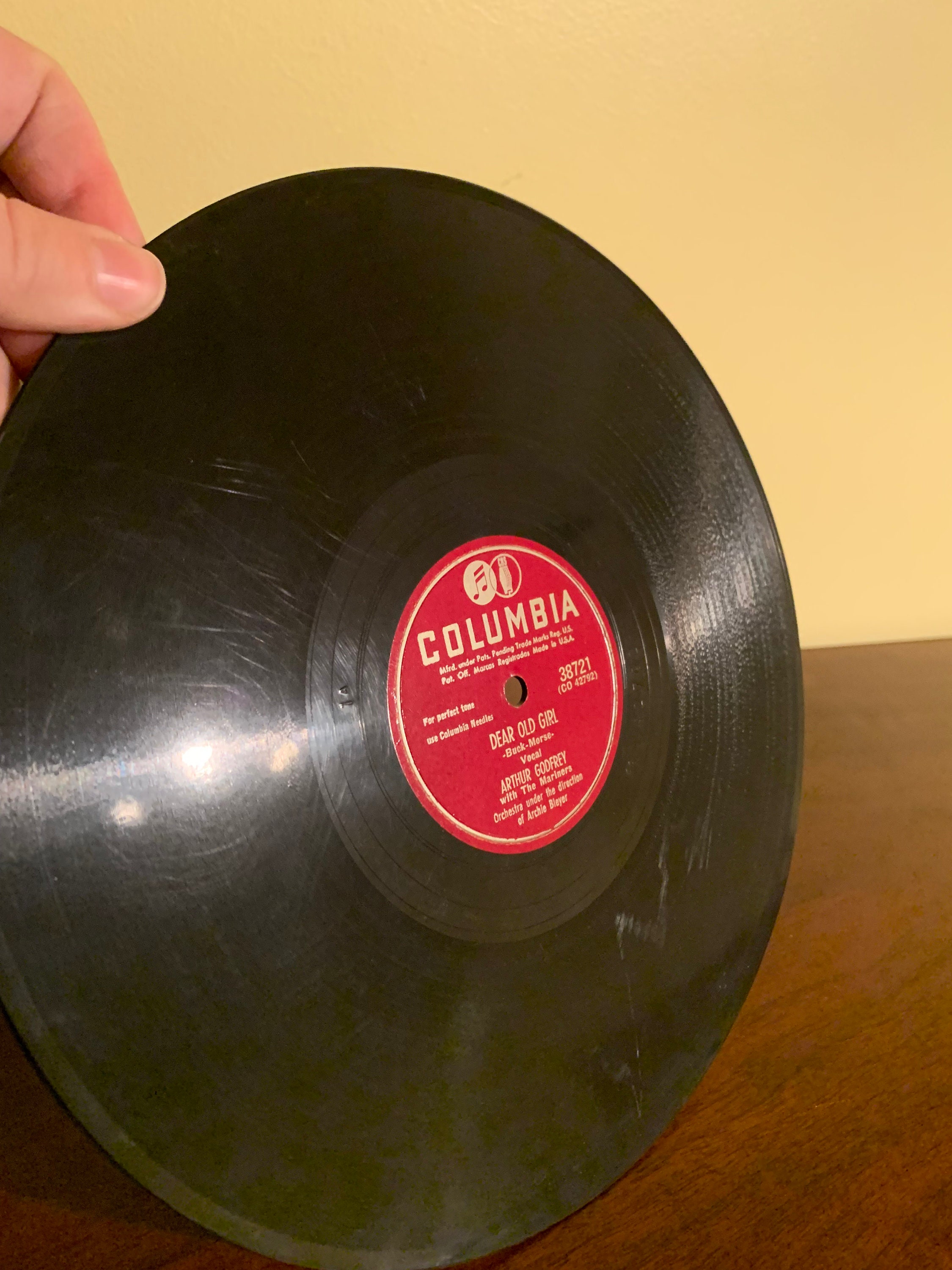 Arthur Godfrey the Mariners Candy and Cake Dear Old Girl Columbia 78