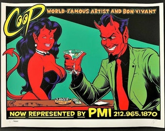 Horned Girl Sticker Decal Poster Art Alan Forbes AF11